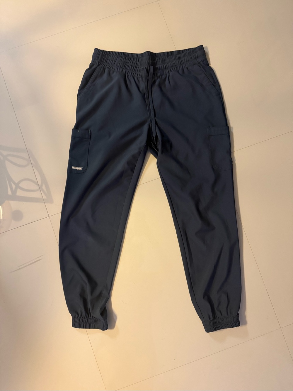 Grey's Anatomy Charcoal Elastic-Waist Cargo Joggers